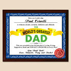 World's Greatest Dad Personalized Plaque